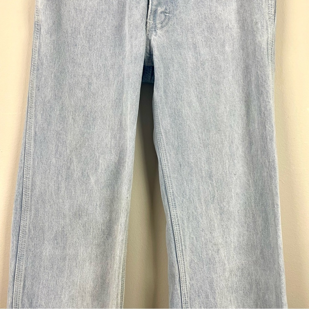 French Star Vintage 70s Jeans High Rise Light Wash Zipper Back Pocket Size 27‎ - Picture 6 of 16